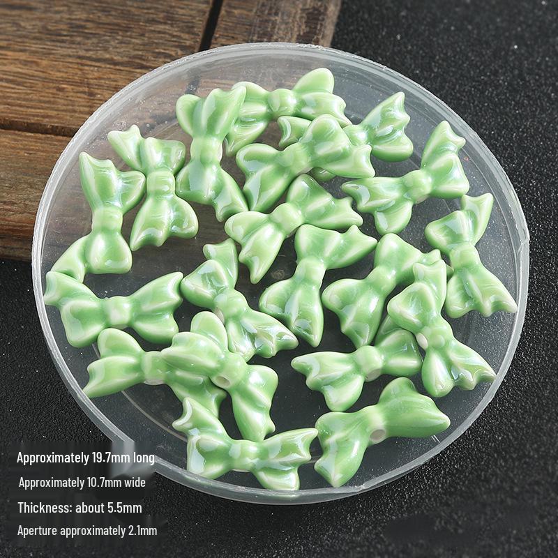 Multicolor Macaron Beads for DIY Phone Chains & Bracelets Electroplated Ceramic Bow Loose Beads