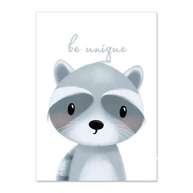 Zwierząt arkusze dekoracyjne obraz ścienny plakat artystyczny płótna dziecięce obrazy pokojowe do przedszkola dekoracyjne wydruki plakaty ścienne bez ramki