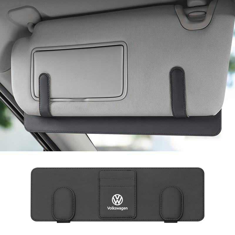 CUP1 Multi-functional Car Sunshade Plate Organizer Bag Auto Accessories For Volkswagen VW Golf 4 6 7 GTI Tiguan B5 B6 B7 CC Jetta MK5