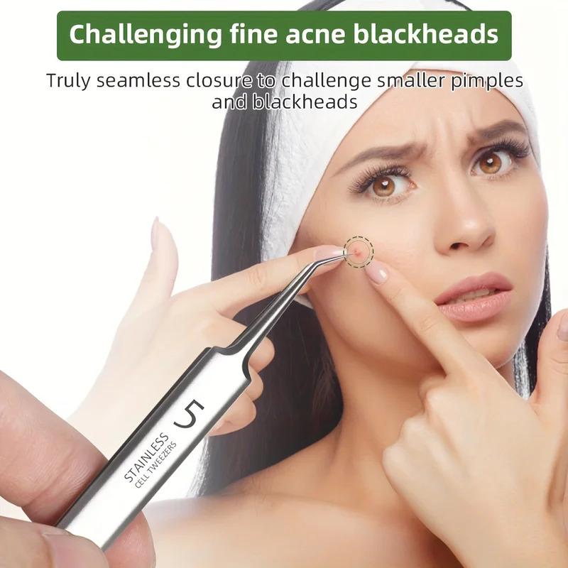 Deutsche ultrafeine Nr. 5 Zellen Pickel Mitesser Clip Pinzette Schönheitssalon Spezial Schaben & Schließen Artefakt Akne Nadel Werkzeuge