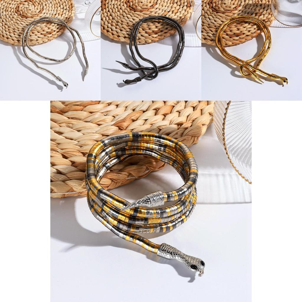 Metal Snake Choker With Alloy Pendant And Layered Design For Womens Fashion