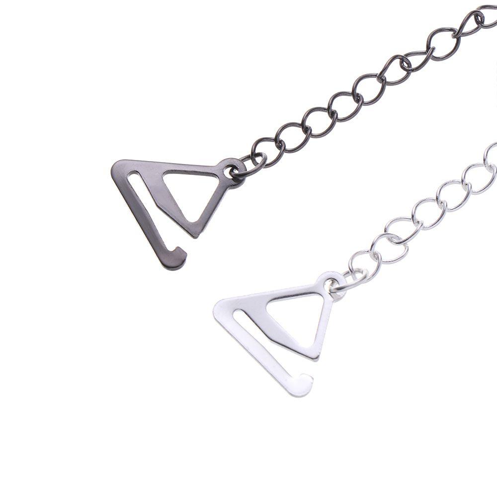 Fashion Elegant Crystal Bra Shoulder Lingerie Accessories Bra Straps Metallic Silver Plated