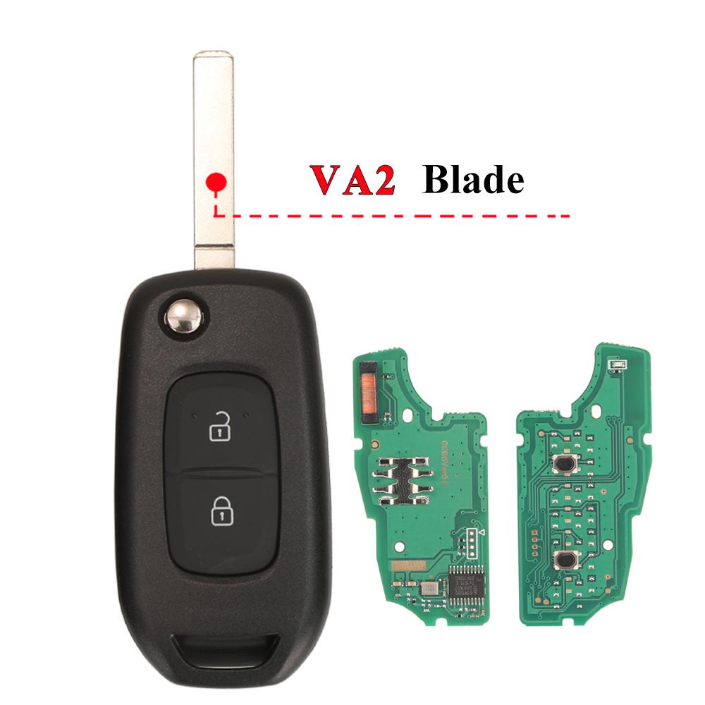 jingyuqin 2Button 433MHz PCF7961M 4A Chip Flip Remote Key for Renault Dacia Logan 2 II 2018 2019 2020 FSK Car Key Fob Control