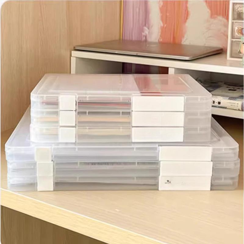 A4 File Storage Box Desktop Multifunctional Manual Document Information A5 Storage Box Office Ticket Organizer Box