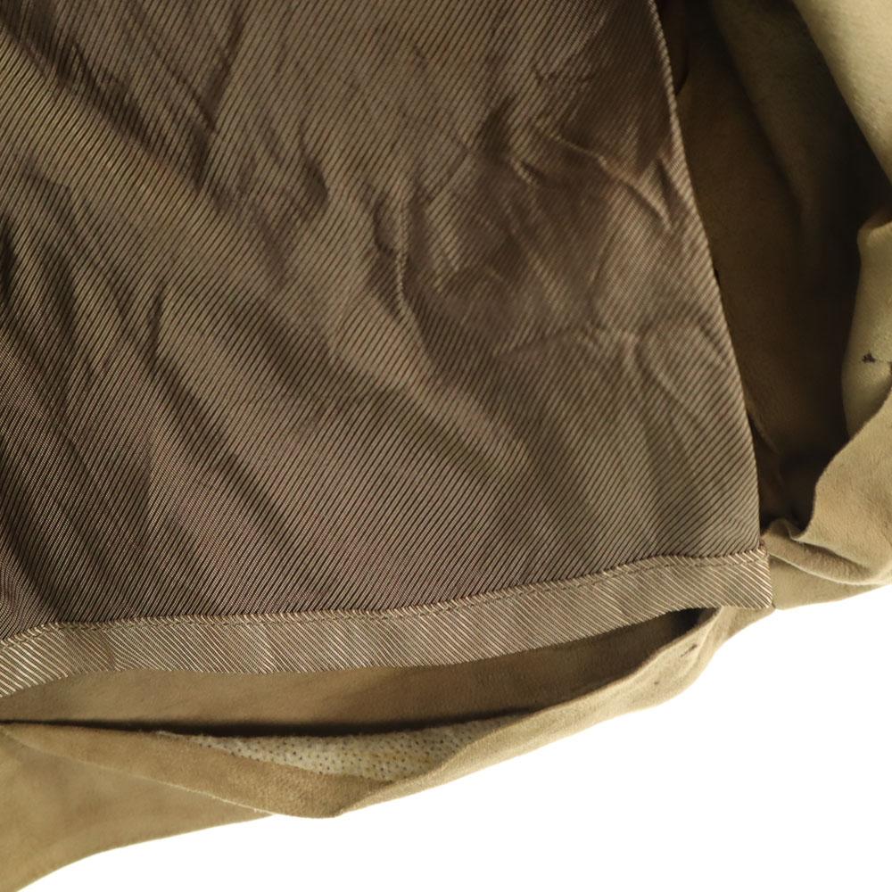 S Max Mara Midi length Suede leather skirt 36 Beige brown Women Used