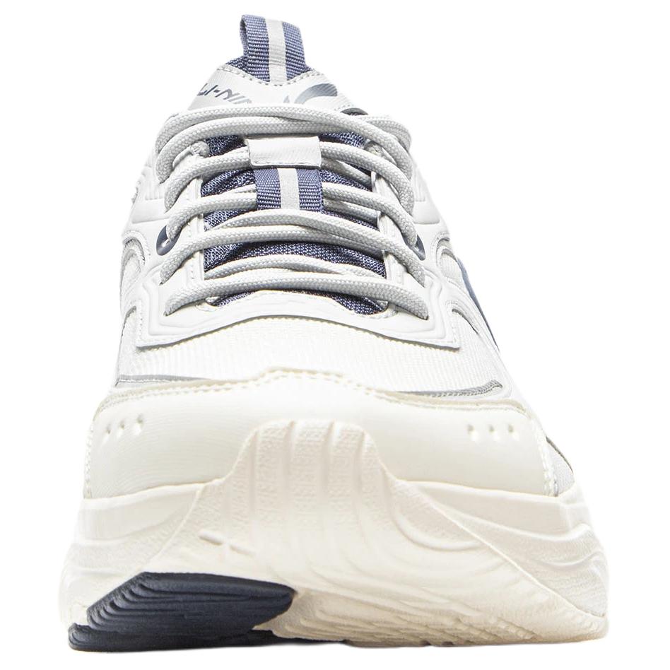 Li Ning Sports Life Collection Synthetic Leather, Textile Cushioning Low Top Chunky Sneakers Men's Ivory Gray AGCV433-4//