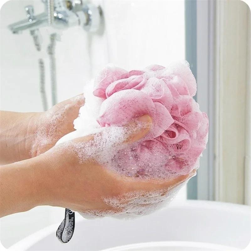 1 Pcs Household Large Shower Ball Color Matching Foam Ball Material Is Soft and Does Not Harm The Skin Bath Ball Frosted Mesh