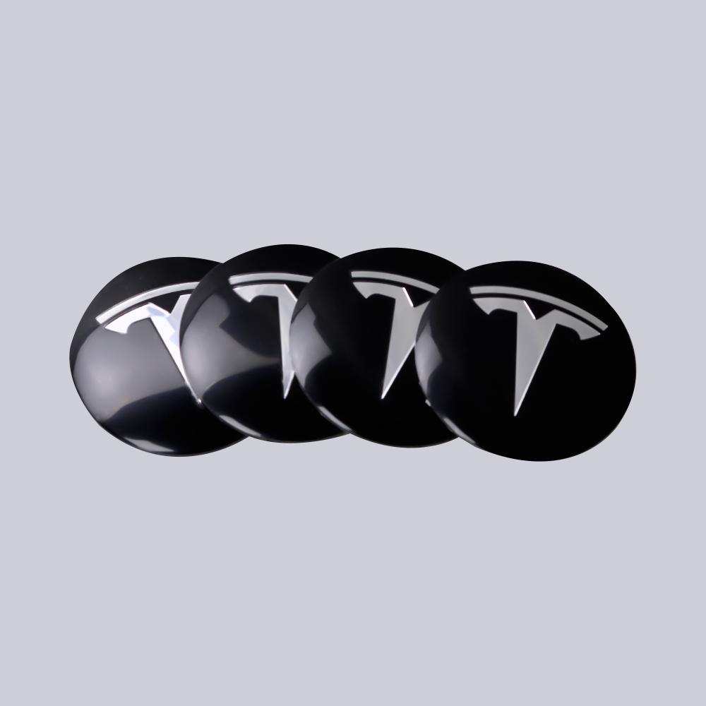 

4Pcs 56mm Car Styling Car Wheel Hub Center Badge Caps Auto Decorative Accessories for Tesla Model 3 Model S Model X Model Y 2020