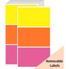 STARLIBOO Removable Colored Labels Stickers, 3X5 Inch Removable Large Label Stickers for Moving Boxes and Storage B- Waterproof- Tear Resistant
