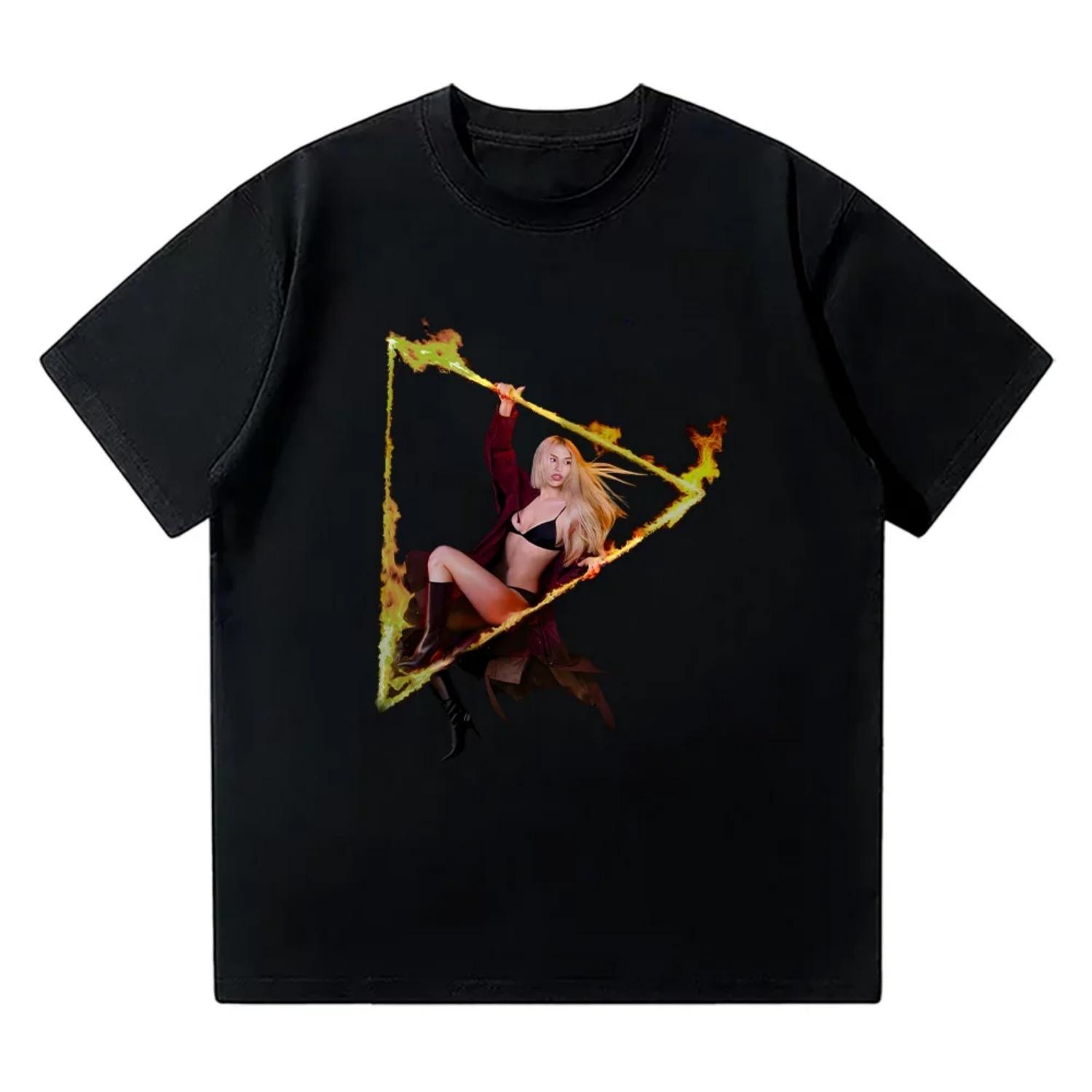 

Ava Max Don’t Click Play The Album T Shirt Fashion Cotton Tees Casual Crewneck Short Sleeve Summer Breathable T-shirts S чёрный