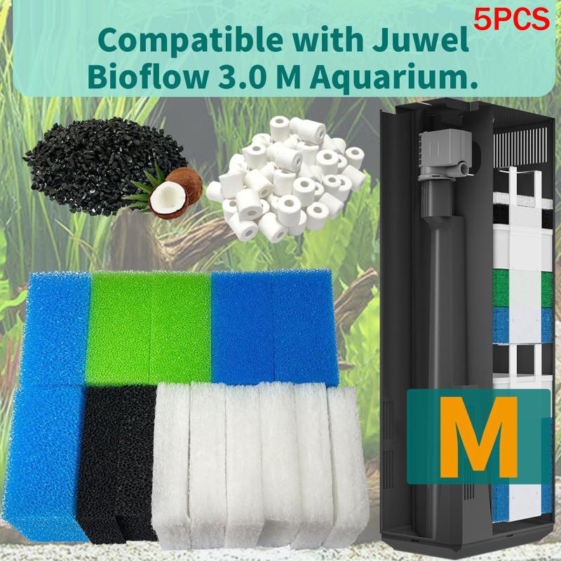 Juwel Compatible Aquarium Filter Cotton 5 Pack High Density Filter Media Enhances Water Purity In Fish Tanks
