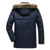 Autumn and Winter Men's Clothing Fattened Large Size Cotton Clothes Medium and Long Fur Collar Plush Warm Jacket