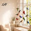 Indoor Window Hanging Decor Graceful Bird Wind Chime Stained Outdoor Sun Catcher Windchime Colorful Yard Relaxing White Noise Sound Decorations,