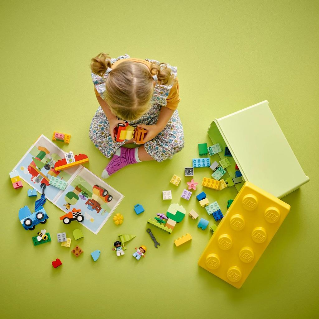 LEGO Duplo Deluxe Car and Truck Container, 10439, Toy, Gift, Building Blocks, for Toddlers, Baby Boys and Girls, Ages 1, 2, and 3, Vehicles