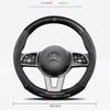 Para Capa de Volante Mercedes AMG Classe CLA GLC GLK A B C E S W212 W213 W204 W203 W123 W124 Camurça Fibra de Carbono Interior de Carro