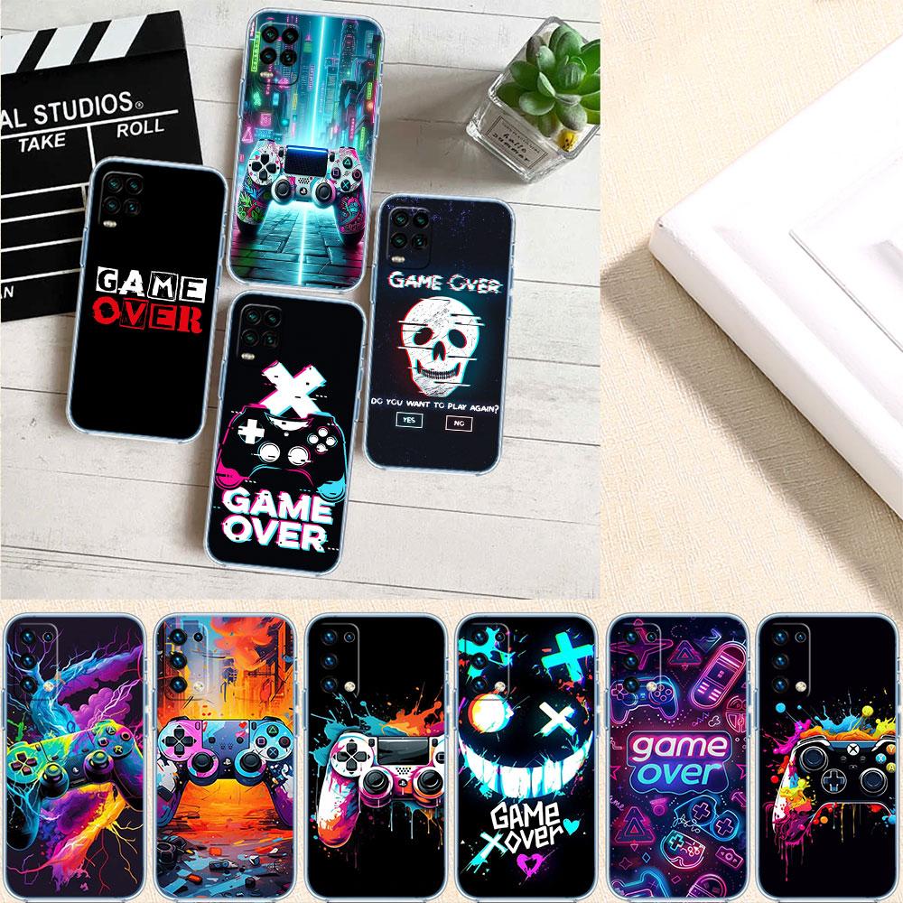 PP37 Game Over Soft Shell Transparent Phone Case for Motorola Moto G7 G8 G9 G84 G85 G73 G24 G15 Z2 Play Power Plus