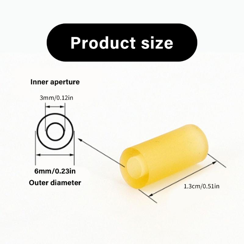 Set of 6 Guitar Pickup Spacer Tubes Flexible Rubber Tubes Rubber Texture Suitable for Quick Adjustable Positioning