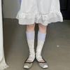 Thin Floral Leg Warmers Soft Breathable Mid Calf Socks New Footed Leg Warmers  Women Daily Wear