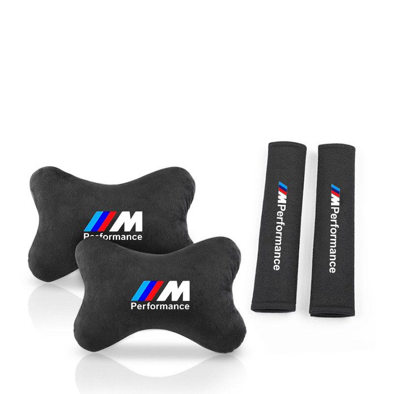 Car Headrest Neck Pillow Seatbelt Shoulder Pad Interior Accessories for BMW M Performance F20 F40 F22 F30 E90 F32 F10 F06 F07