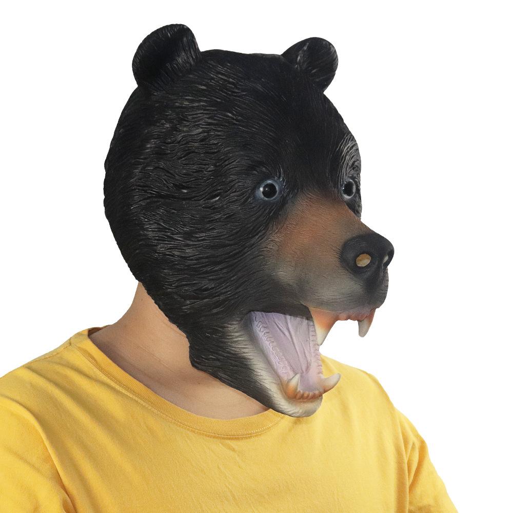 Bear Mask Headgear Cute Polar Bear Mask Cat Hood Halloween Cosplay Animal Head Mask