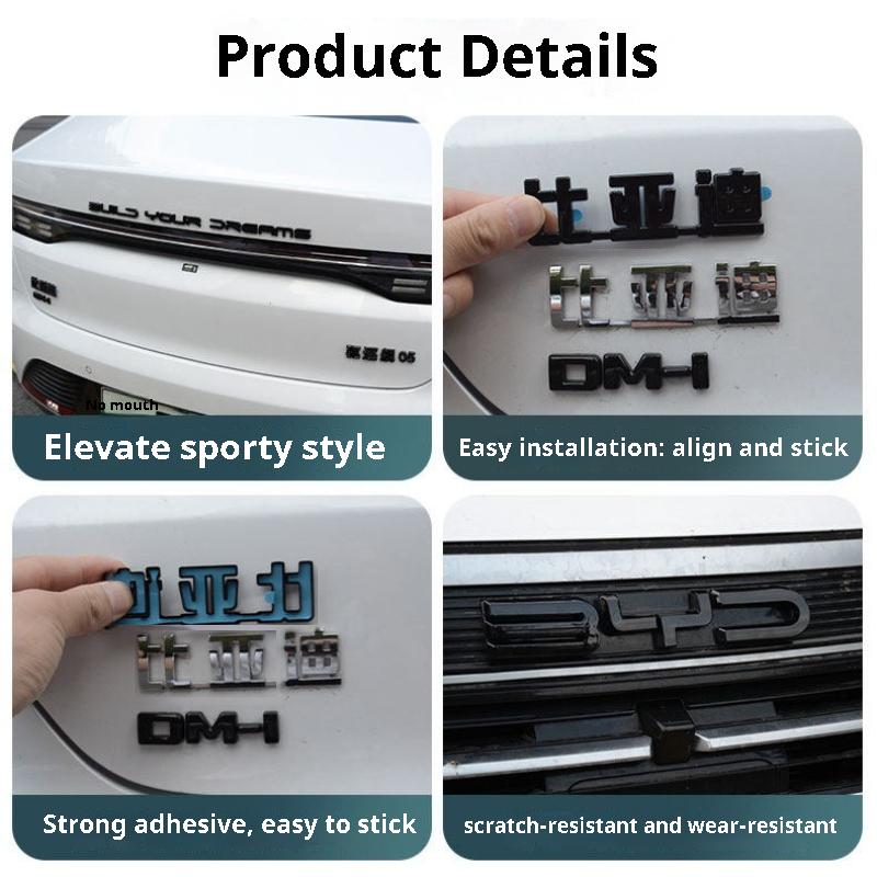 For BYD King Seal 5 DM-i Car Front Rear Badge Sticker Cover Tail Emblem Decal Exterior Modification Accessories