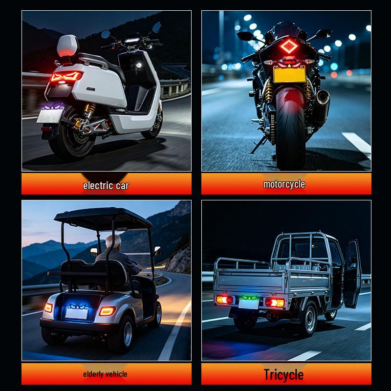 Devil's Eye Universal Motorcycle License Plate Light – Anti-Tailgating Dynamic Expression