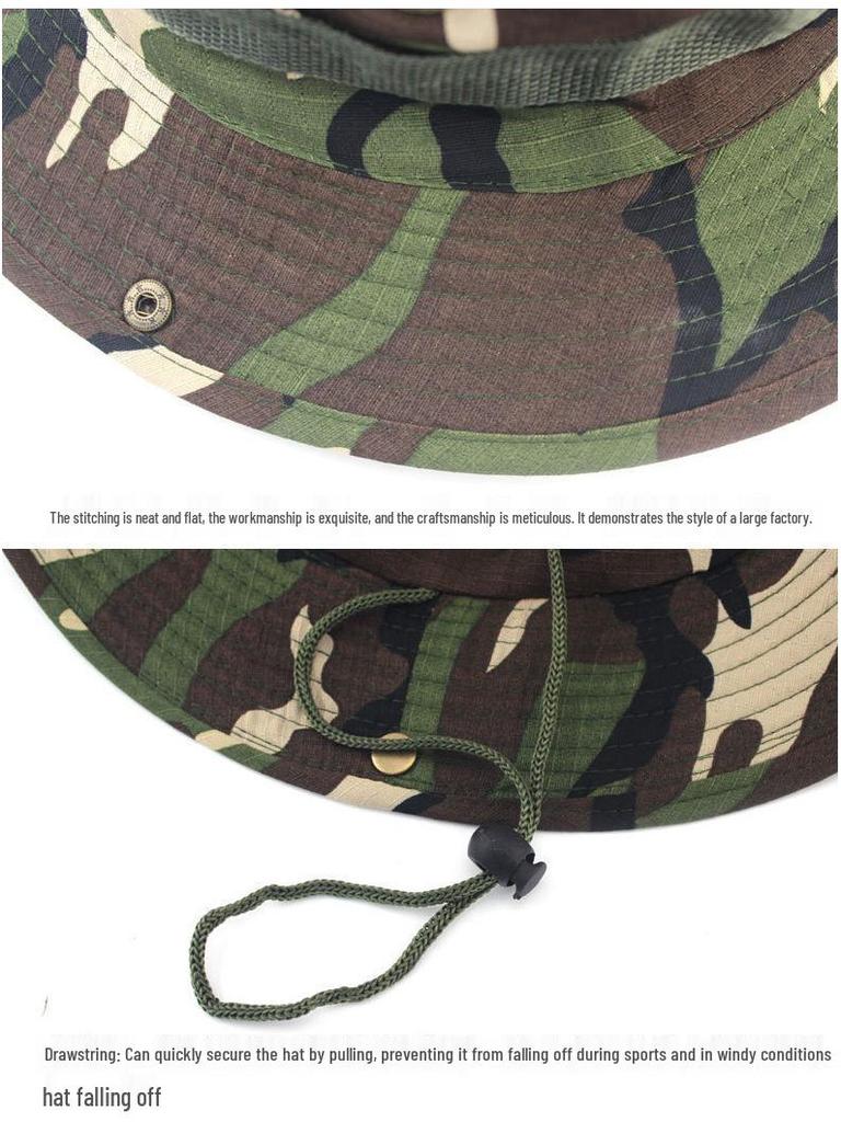 Unisex Outdoor Sun Protection Bucket Hat: Camouflage, Mountaineering & Fishing Styles