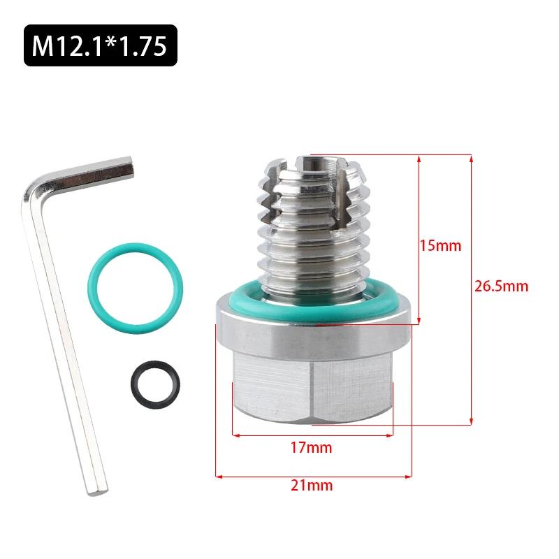 M10.4 / M12.1 / M14.1 / M16.1 / M18.1 Oil Drain Plug Oversize Piggyback Self Tapping Oil Pan Thread Repair Kit Silver