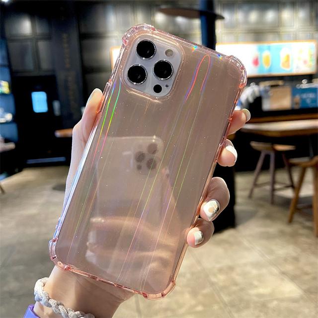 

Лазерный прозрачный противоударный чехол для телефона для Iphone 14 13 12 Pro Max Xs Max Xr Прозрачный лазерный чехол из ТПУ для Iphone 14 Pro Max For iPhone 13