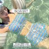Women's High-End Striped Bikini Set with Cover-Up - Slimming Fit, Small Bust, Korean Conservative Style