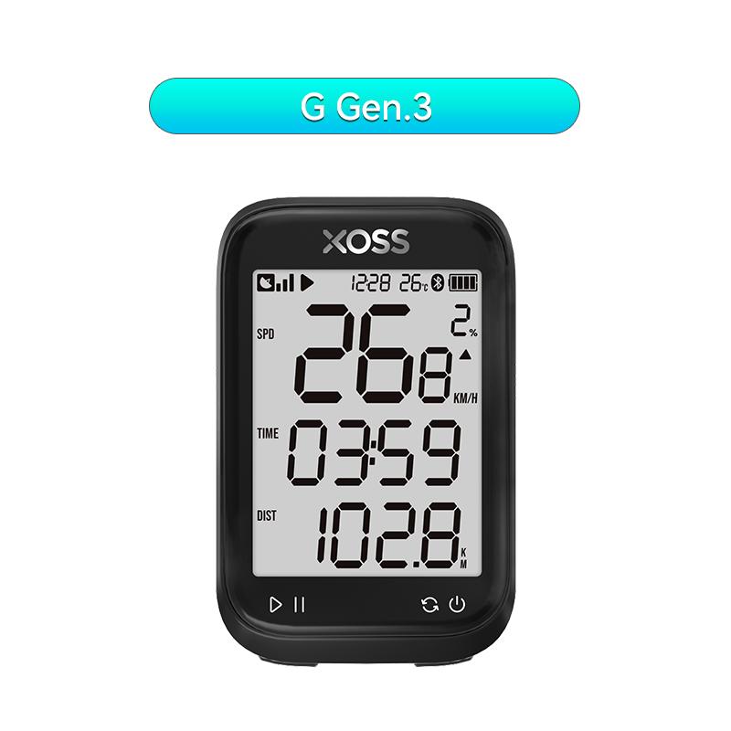 

XOSS G3/G3+ GPS Bike Computer G/G+ Gen.3 Power Meter Cadence Speed Bicycle Odometer G3 Plus Waterproof Lights Connection Cycling G Gen.3