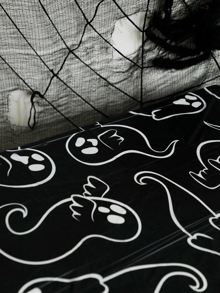 Halloween Placemat Bat Lace Table Runner Cobweb Tablecloth Gothic Tabletop Decor Kitchen Dining Decor Home Party Decorations