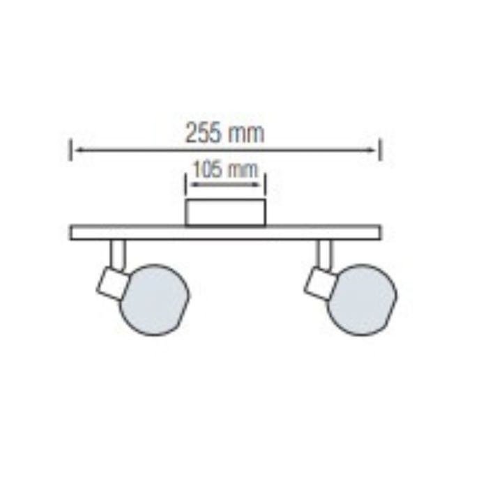 Plafonnier 2x40W Bodrum-2