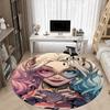 1pz Tappeto Rotondo Ufficio Harley Quinn, Sotto Sedie da Ufficio Camera da Letto Soggiorno Arredamento Casa, Decorazione Stanza, Disponibile in Varie Misure