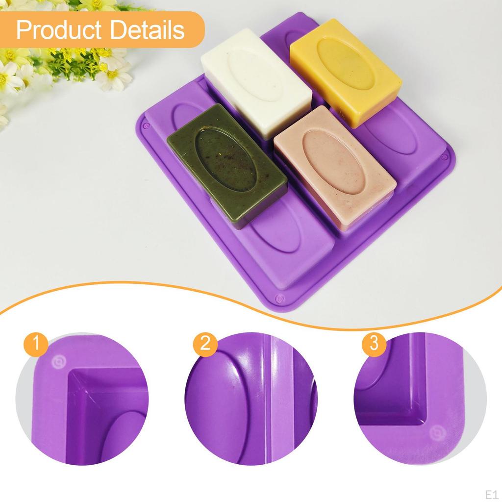 Silikon Seifenform, 6 Kavitäten Werkzeug zur Herstellung, Vielseitiges Praktisches Kinder Kunstprojekt
