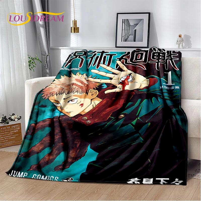 3D Jujutsu Kaisen Anime Cartoon Itadori Yuji Soft Flannel Blanket,Throw Blanket Comfortable Blanket for Picnic Beds Sofa Home