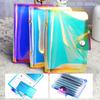 Nail Template Container Transparent Multi-slots Design Waterproof Space-saving PET Rectangle Nail Art Stamping Templates Storage Bag