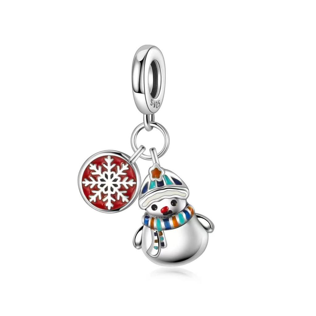 New Fashion Christmas Series Snowman Christmas Hat Elk Charms Fashion Pendant Fit Original Bracelets Diy Women Jewelry Gift