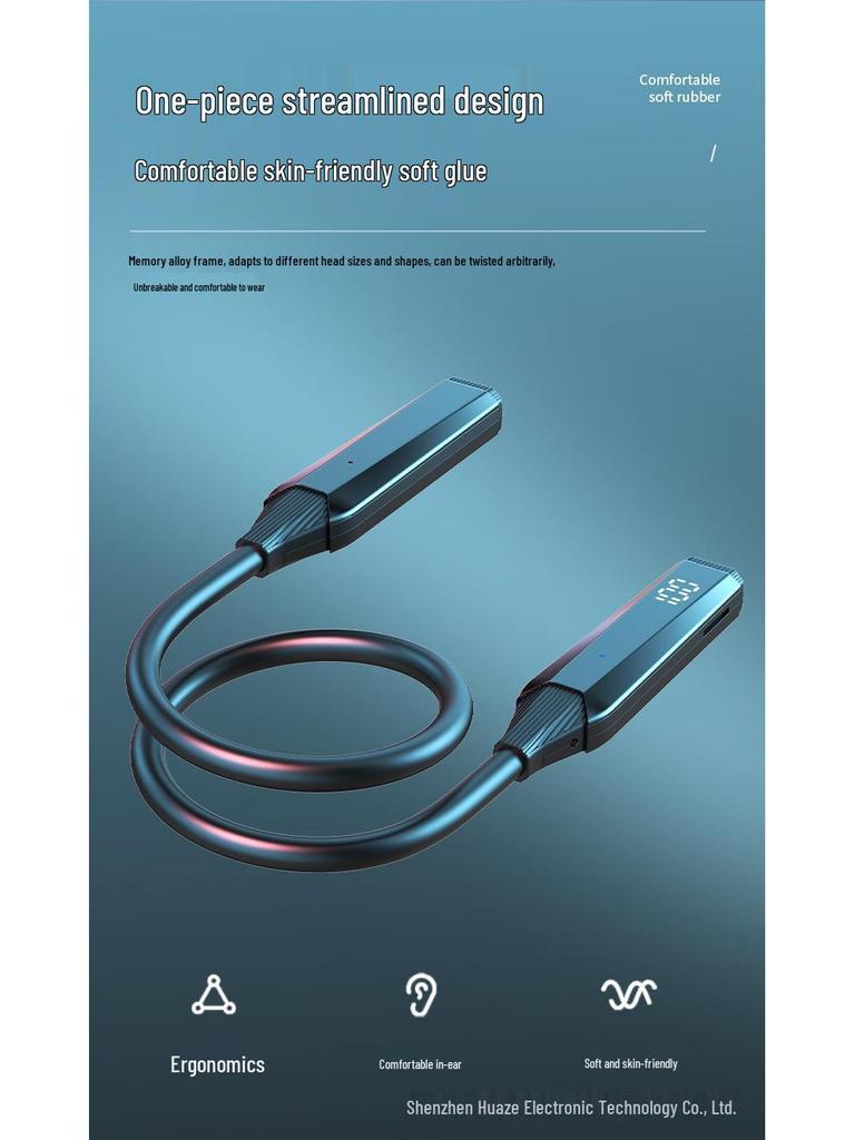 Bluetooth Neckband Headphones with Card Slot, Digital Display, Removable Battery, Universal Compatibility