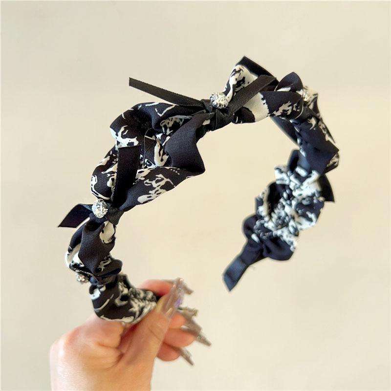 

Bohemian Floral Headband with Ribbon - Summer New Release for Women s High Ponytail & Volume Boost,Eco Boho Hair Clips