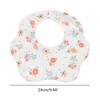 Floral Feeding Bib Baby Burp Cloth Bib for 0-18Month Infant Gender Neutral Gauze Cotton Teether Drooling Bib for Newborn