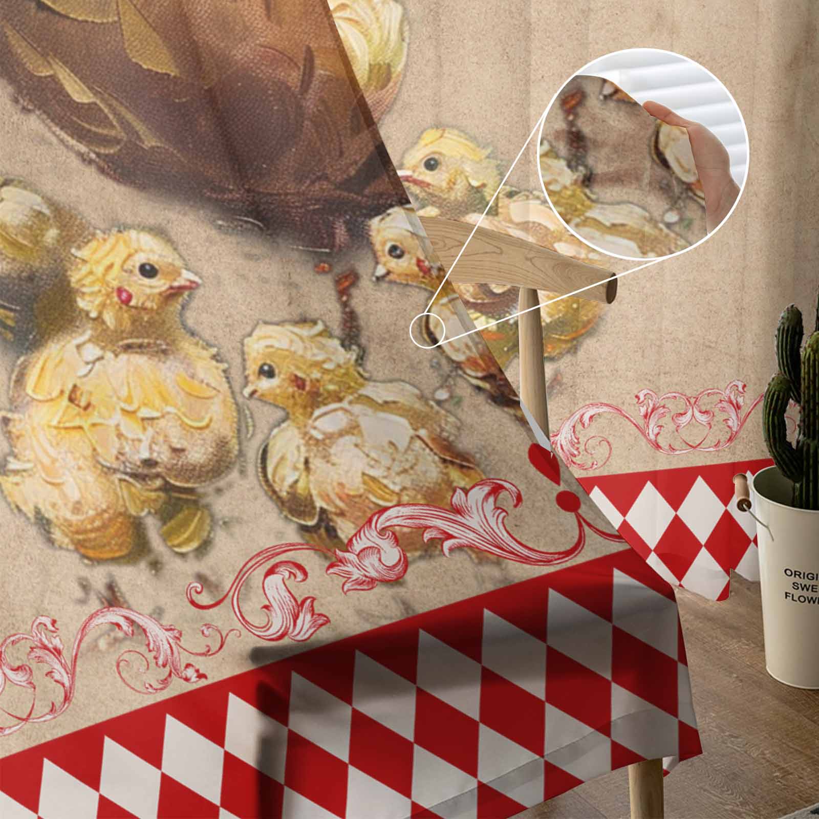 Ретро сельские фермерские куры тюль оконные шторы для спальни роскошный домашний декор — фото 5