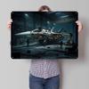 Macross Aircraft Maintenance in Hangar D Texture Printed Poster Custom Vintage Metal Tin Plate Sign for Wall Art Decor Luxury