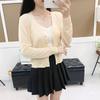 2025 New Style Petite V-Neck Airy Knit Cardigan for Early Autumn
