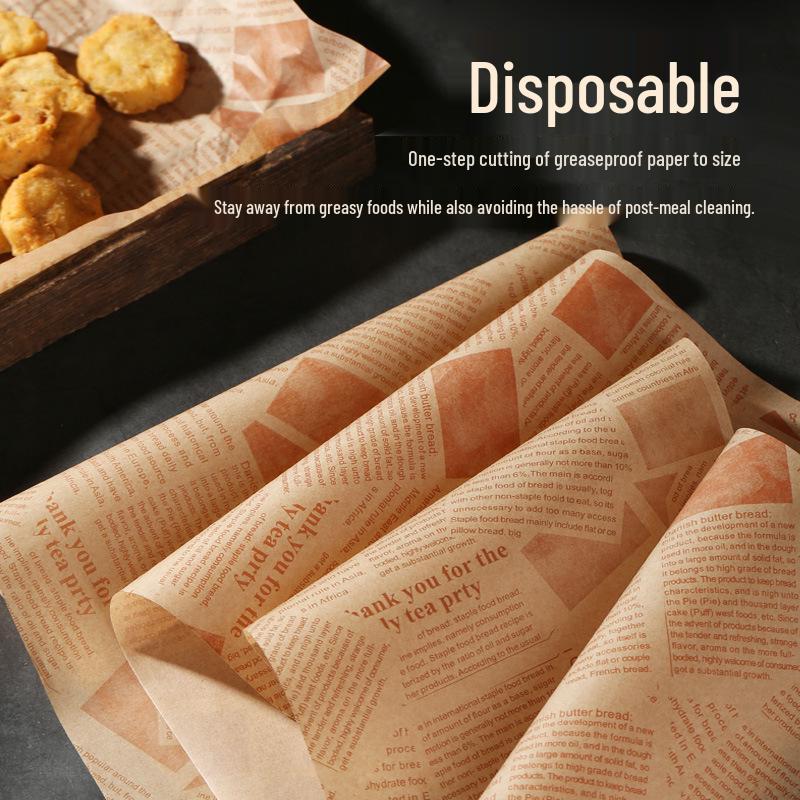 Thickened Oil-Proof Baking & Frying Paper for Oil Absorption and Food Wrapping