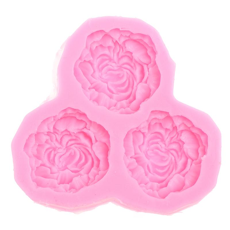 3D Peony Shape Silicone Mould Flowers Handmade Soap Molds Cake Decorating Tools
