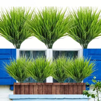 Bundles Artificial Grasses Outdoor UV Resistant Fake Grasses No Fade Faux Plastic Plants Garden Porch Window Box Decorating  960012684