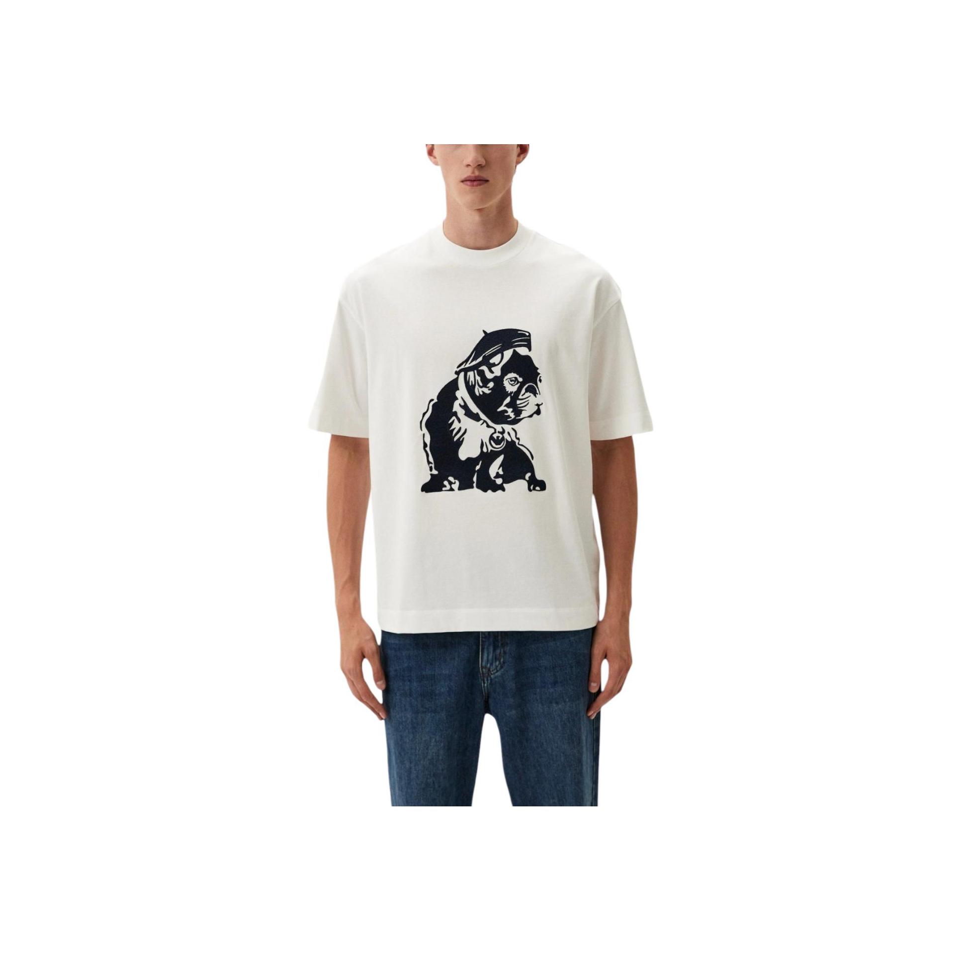 

Emporio Armani Cotton Crew Neck Printed T-Shirt Men tops 6D1TM6-1JWZZ-0101 L