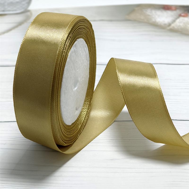 2.5cm Polyester Satin Ribbon for Gift Box and Hair Accessories