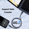Fast Charging Cable 120W USB to Type C Cable LED Display 100W Type C To Type C Nylon Braided Data Cord for Samsung Xiaomi Huawei